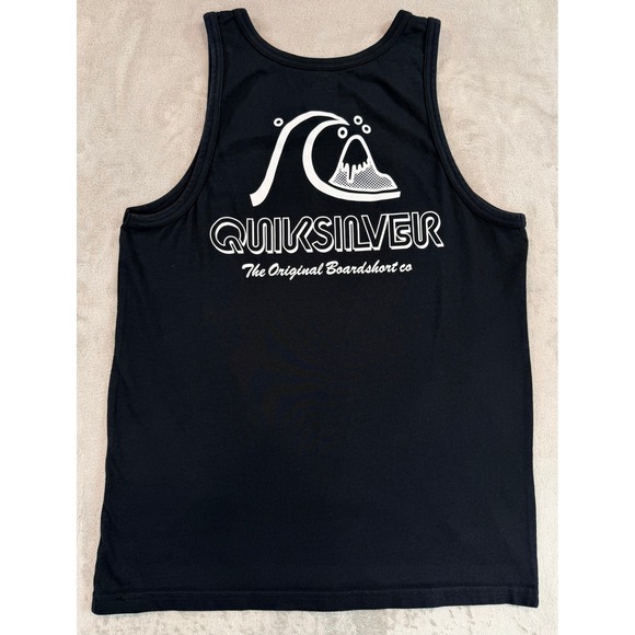 Quiksilver Other - Quiksilver Mens Tank Top Black Graphic Surf Logo Small